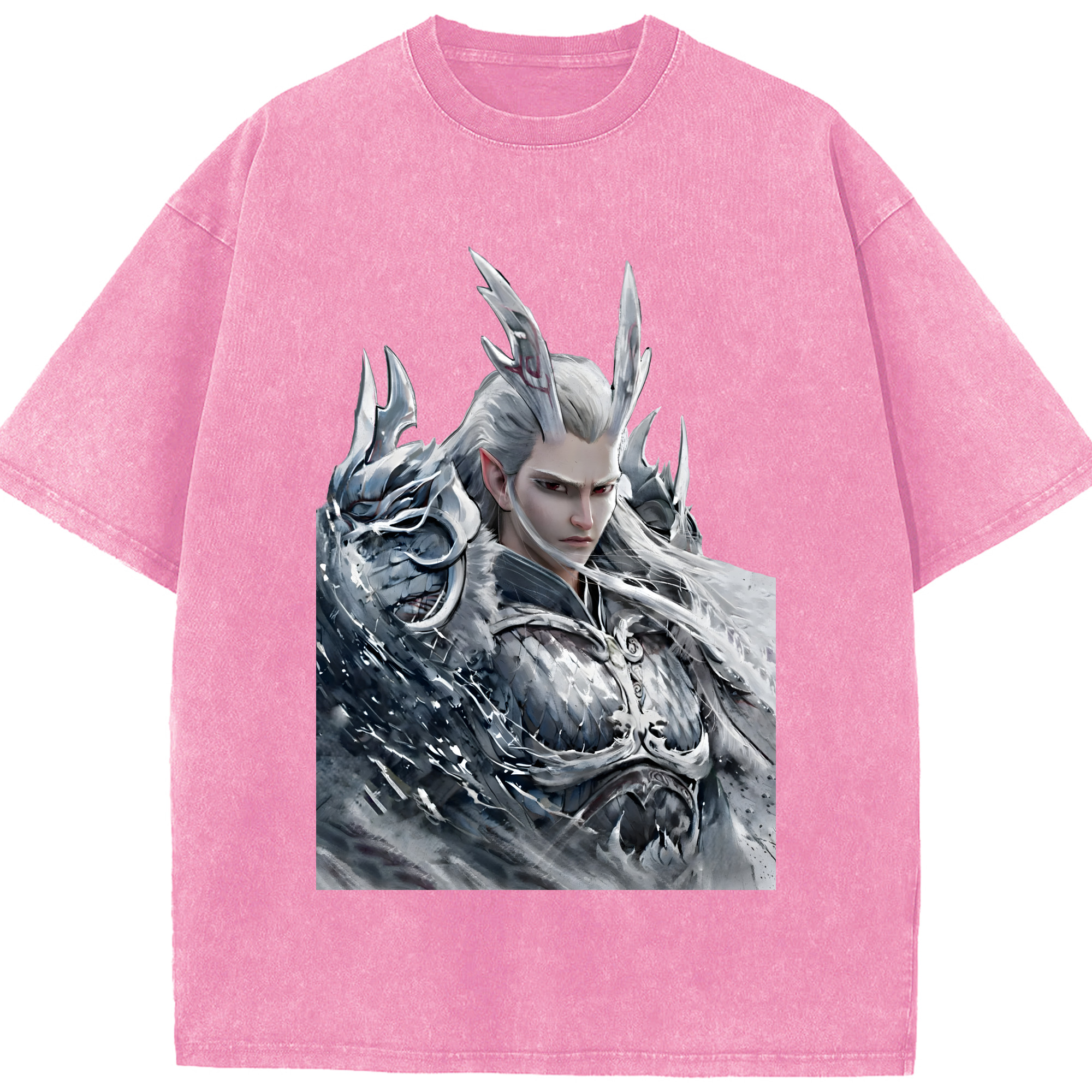 Ne Zha 2 ナタ 魔童の大暴れ 綿100% ヴィンテージ風 半袖Tシャツ（フロントプリント）